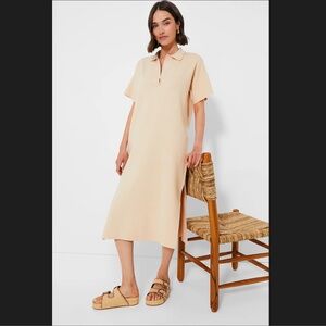 Tuckernuck Tan Channing Polo Knit Short Sleeve Midi Dress XL
